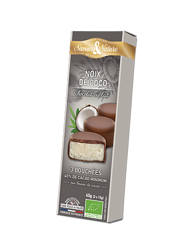 Chocolate de Leite c/ Coco Bio 3x15g