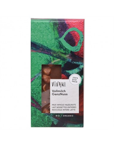 Chocolate de Leite Bio com Avelãs...