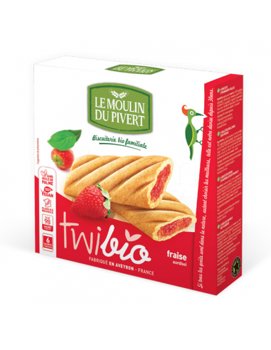 Biscoitos Recheados de Morango Bio 150g