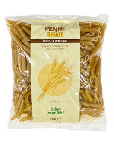 Penne de Trigo Integral Bio 500g