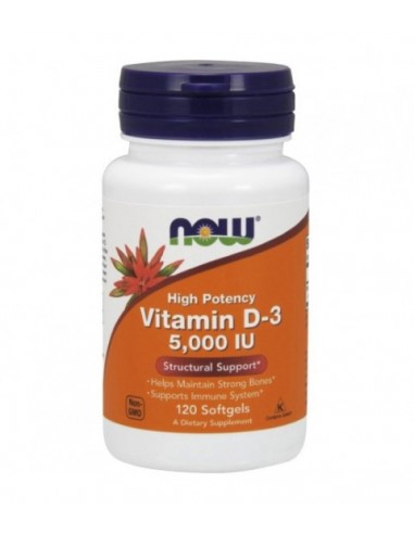 Vitamina D3 5000 UI 120 Cápsulas