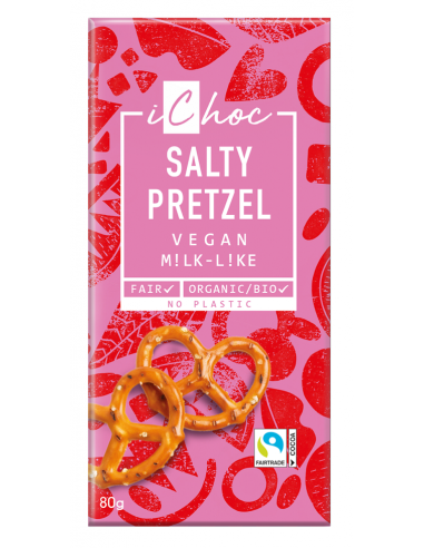 Chocolate Pretzel Salgado Vegan Bio 80g
