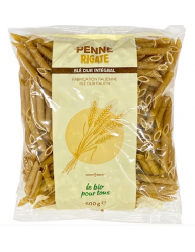 Penne de Trigo Integral Bio 500g