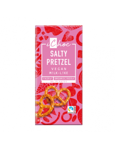 Chocolate Pretzel Salgado Vegan Bio 80g